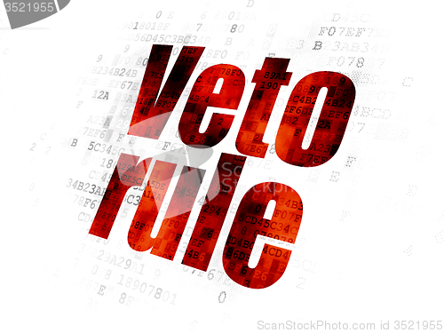 Image of Political concept: Veto Rule on Digital background