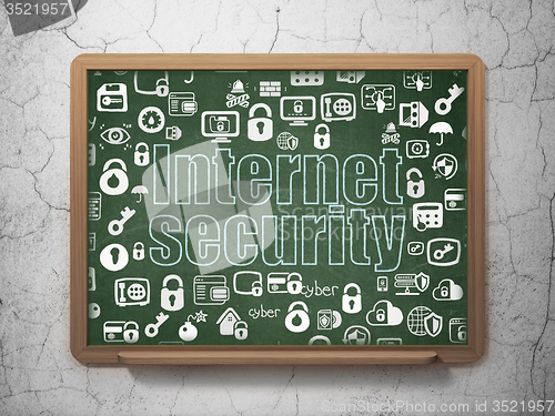 Image of Privacy concept: Internet Security on School Board background