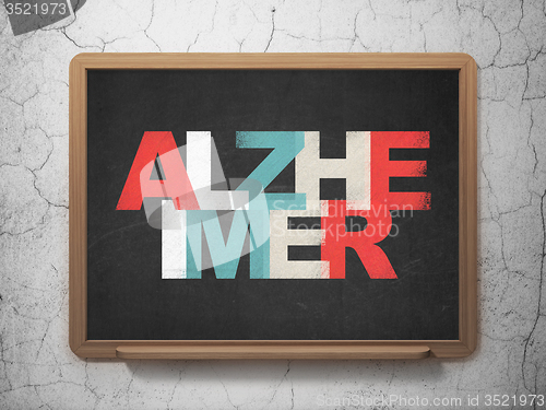 Image of Medicine concept: Alzheimer on School Board background