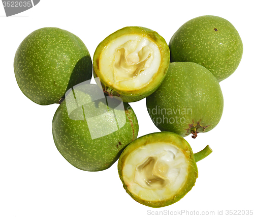 Image of Green young walnuts