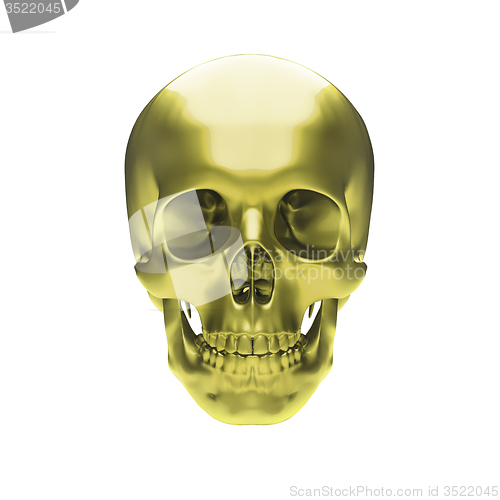 Image of Gold metallic skull