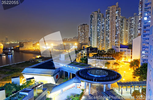 Image of hong kong public estate at night