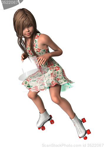 Image of Girl on Inline Skates