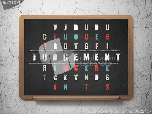 Image of Law concept: Judgement in Crossword Puzzle