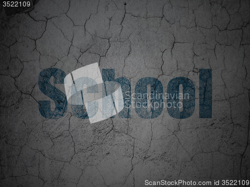 Image of Studying concept: School on grunge wall background