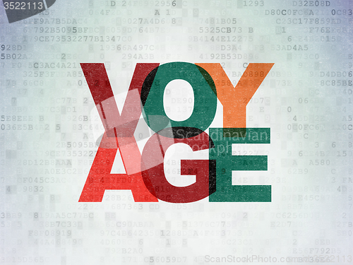 Image of Travel concept: Voyage on Digital Paper background