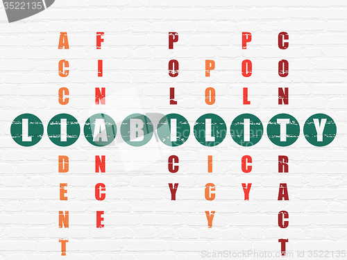 Image of Insurance concept: Liability in Crossword Puzzle