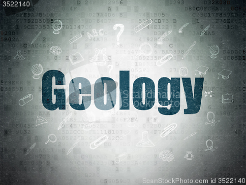 Image of Studying concept: Geology on Digital Paper background