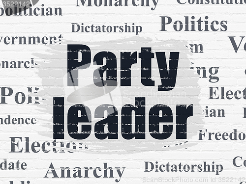 Image of Political concept: Party Leader on wall background