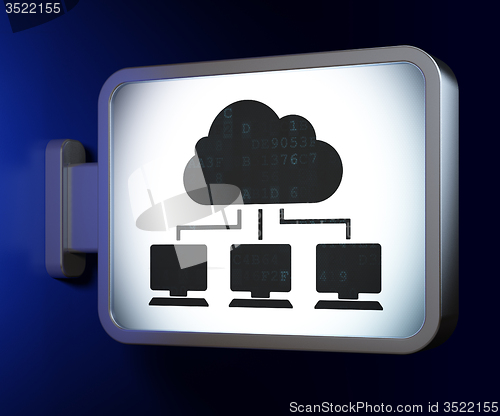 Image of Cloud computing concept: Cloud Network on billboard background