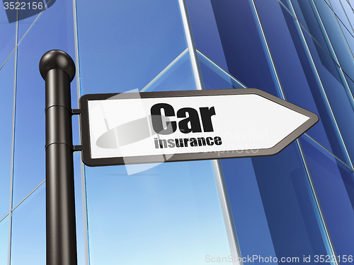 Image of Insurance concept: sign Car Insurance on Building background