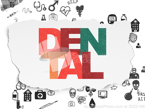 Image of Health concept: Dental on Torn Paper background