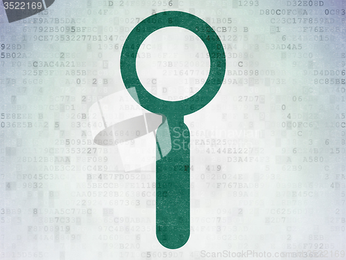 Image of Data concept: Search on Digital Paper background
