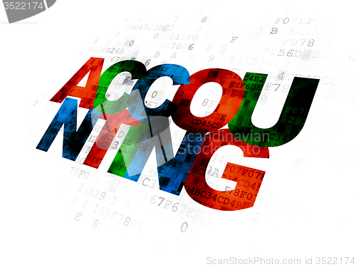 Image of Money concept: Accounting on Digital background