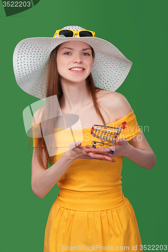 Image of Summer shopping sale concept.