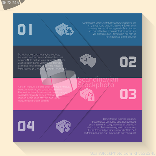 Image of Infographic design with box icons