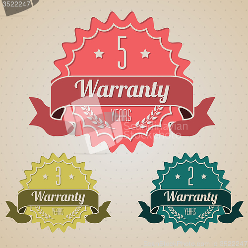 Image of Various flat warranty icons