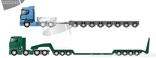 Image of Trucks with oversize and overweight trailers
