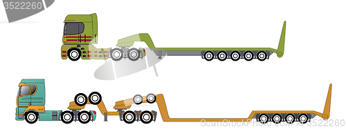 Image of Oversize and overweight hauling trucks