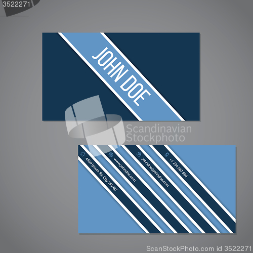 Image of Simplistic business card with stripe design