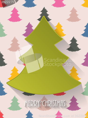 Image of Christmas greeting with decorative background
