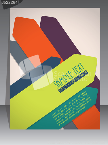 Image of Colorful brochure design with arrow elements