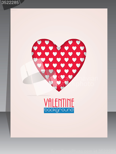 Image of Greeting card with heart shape for Valentines day