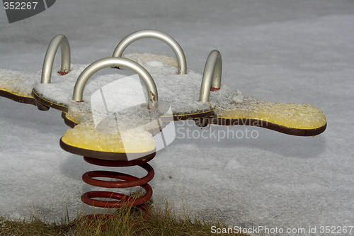Image of frozen swing