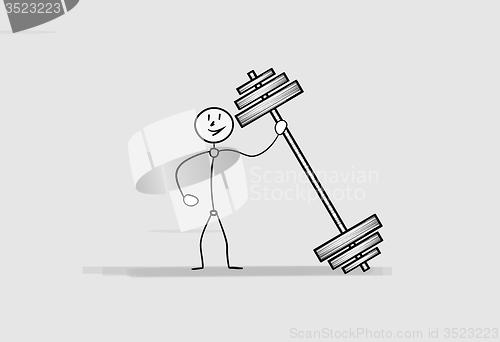 Image of man with dumbbell