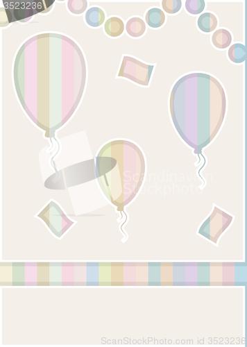 Image of balloons cut in the paper
