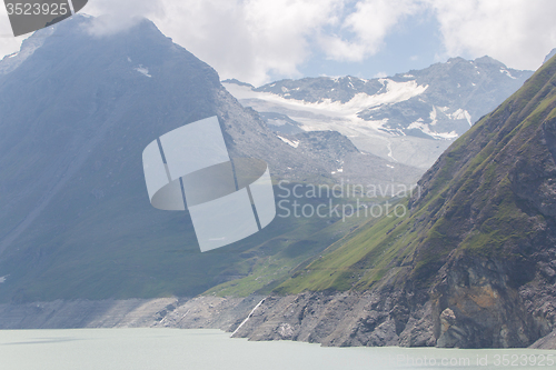 Image of The green waters of Lake Dix - Dam Grand Dixence - Switzerland