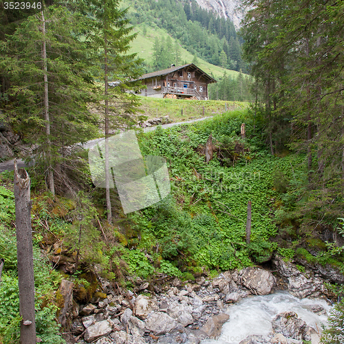 Image of Typical house in the Swiss alps