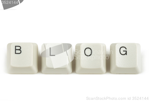 Image of blog from scattered keyboard keys on white