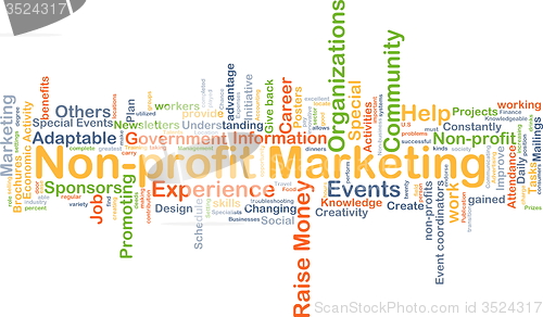 Image of Non-profit marketing background concept