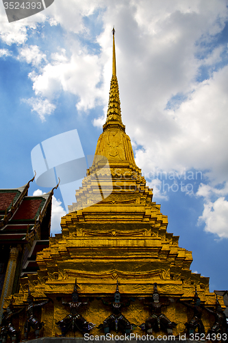 Image of  thailand  in   rain   temple abstract    asia sky    and  color