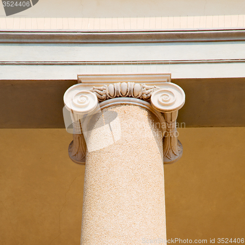 Image of abstract old column in the  country  of europe italy and marble 