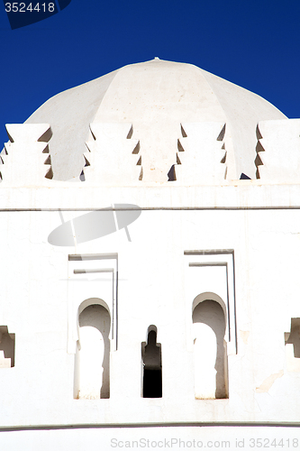 Image of  muslim the   symbol  in  minaret religion and  blue    sky