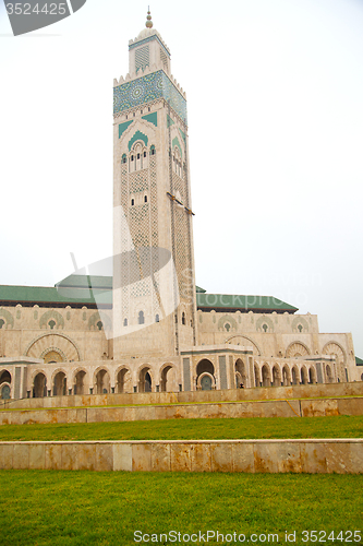 Image of  muslim in  mosque the history  symbol   morocco   