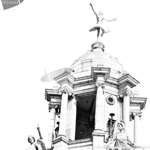 Image of old architecture in england london europe wall and history