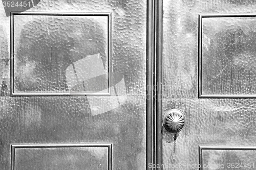 Image of  traditional   door    in italy   ancian wood and traditional  t