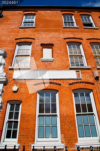 Image of old architecture in england london europe wall and history
