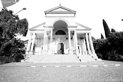 Image of old architecture in italy europe milan religion and sunlight
