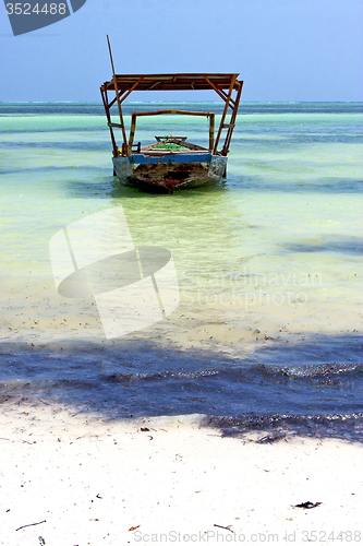 Image of beach   in    indian ocean tanzania        and sailing