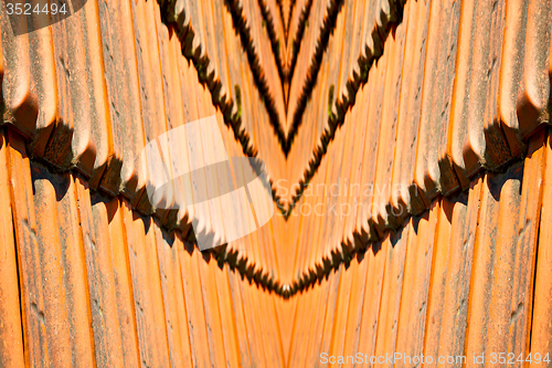 Image of old roof in italy the line and texture of diagonal architecture