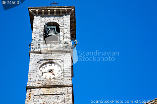 Image of  building    tower in italy   stone and bell
