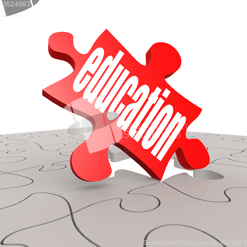 Image of Education word with puzzle background