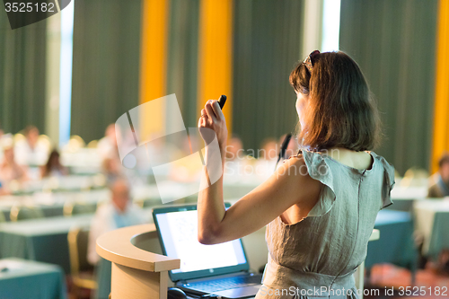 Image of Business woman making business presentation.