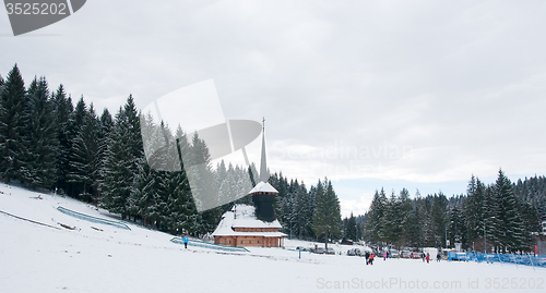 Image of Winter church in Romania