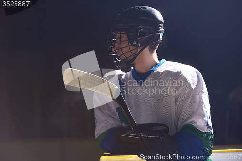 Image of ice hockey player portrait