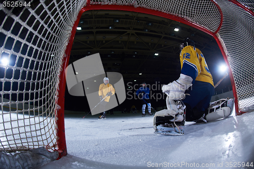 Image of ice hockey goalkeeper